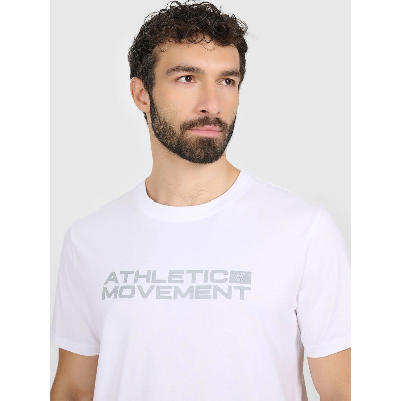 Men's regular printed T-shirt 4F 4FRAW25TTSHM3384-10S 4f