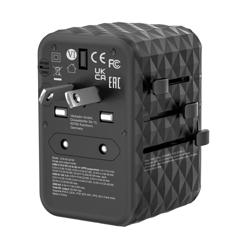 GAN III UNI.TR.CHARG UTA-05 65W/2XUSB-C QC 4+ /2 XUSB-A Kable i adaptery/Adaptery, przejściówki Your Sports Performance