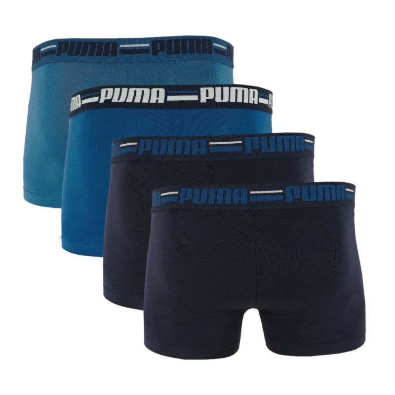 Puma Brand Elastic Men's Boxer Shorts 4-Pack Navy/Blue 938197 02 Clothing Your Sports Performance