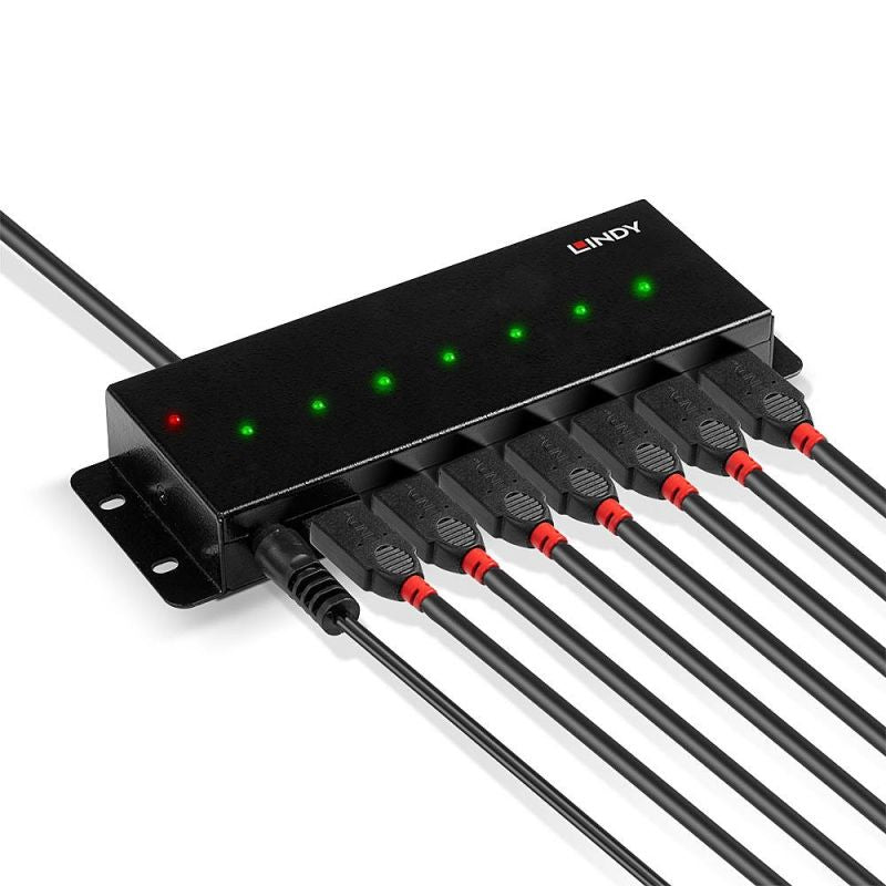 Lindy 42794 USB 2.0 Type-B Hubs and Concentrators 480 Mbit/s Black Kable i adaptery/Adaptery, przejściówki Your Sports Performance