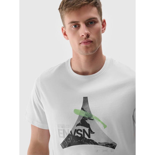 Men's regular printed T-shirt 4F 4FRAW24TTSHM2301-10S *Kategoria tymczasowa Your Sports Performance