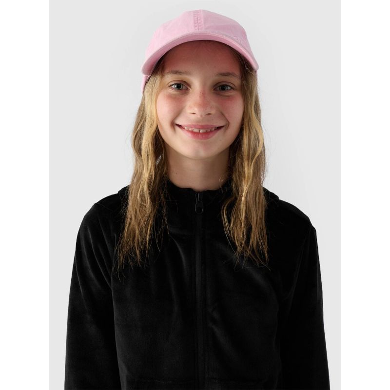 Girls' velour zip-up hoodie sweatshirt 4F Junior 4FJWAW24TSWSF1217-20S *Kategoria tymczasowa Your Sports Performance