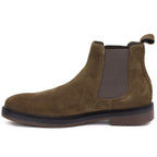 Men's leather Chelsea boots, khaki, Big Star UU174277