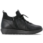 Women's leather insulated ankle boots black Remonte Rieker D2V06-35