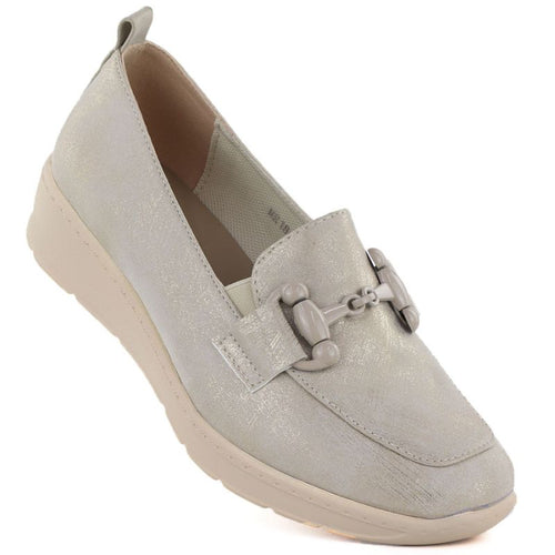 Women's gold platform shoes M.Daszyński MR1840 M. Daszyński