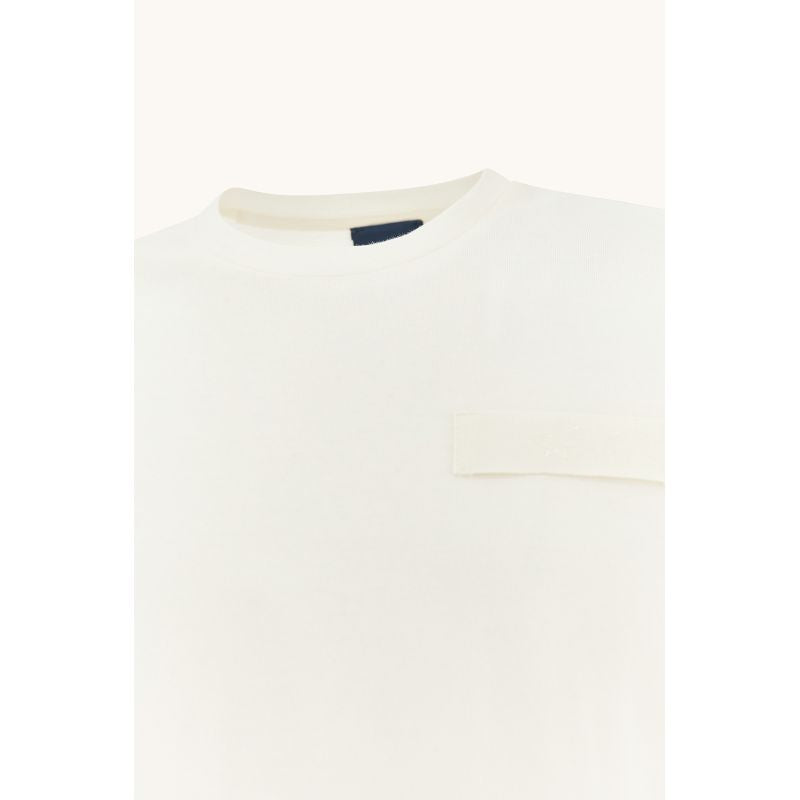 Paul&Shark men's cotton T-shirt light ecru 26411038-108 - classic cut, logo