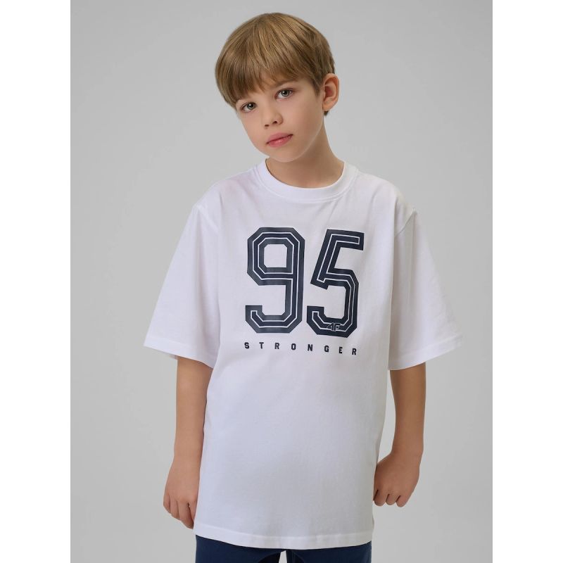 Boy's loose T-shirt with print 4F 4FJRSS26TTSHM3786-10S 4f
