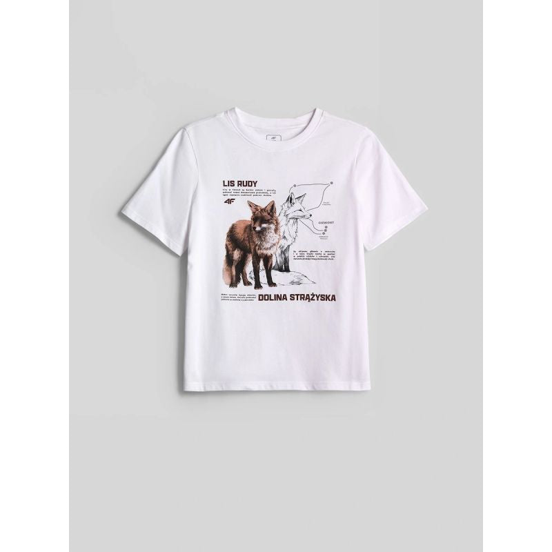 Boy's regular printed T-shirt 4F 4FJKAW26TTSHM4452-10S