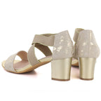Women's gold Jezzi RMR1954-27 strappy sandals Jezzi