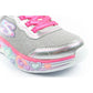 Skechers S Lights LED Children's Velcro Shoes for Girls Gray