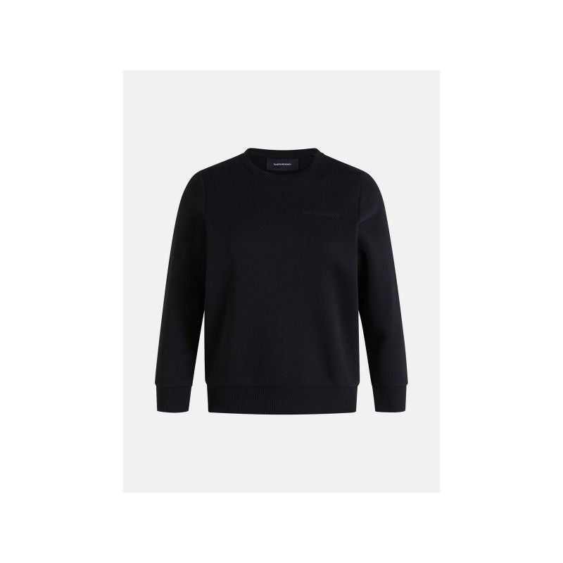 Peak Performance W Original Small Logo Crewneck Sweatshirt Black In preparation Your Sports Performance