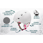 Meteor Kiona ski helmet white / pink 24850-24852