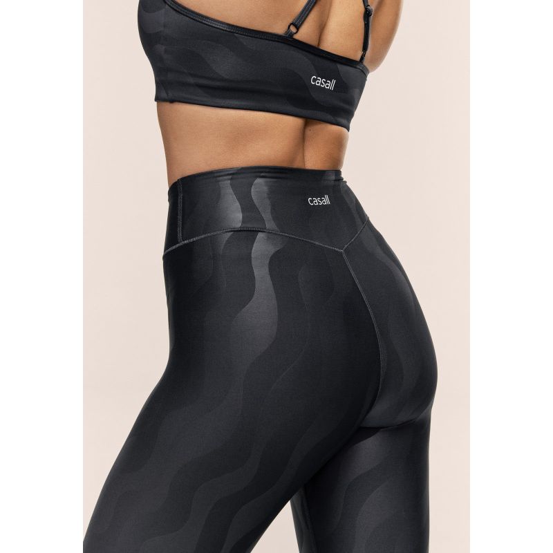 CASALL Sleek Strappy Sports Bra Printed Black