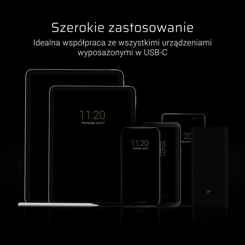 GREEN CELL USB - USB-C CABLE 25CM QUICK CHARGE 3.0 Kable i adaptery/Kable USB Your Sports Performance
