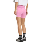 Women's adidas Essentials 3-Stripes High Waisted Biker Shorts Pink KT1625