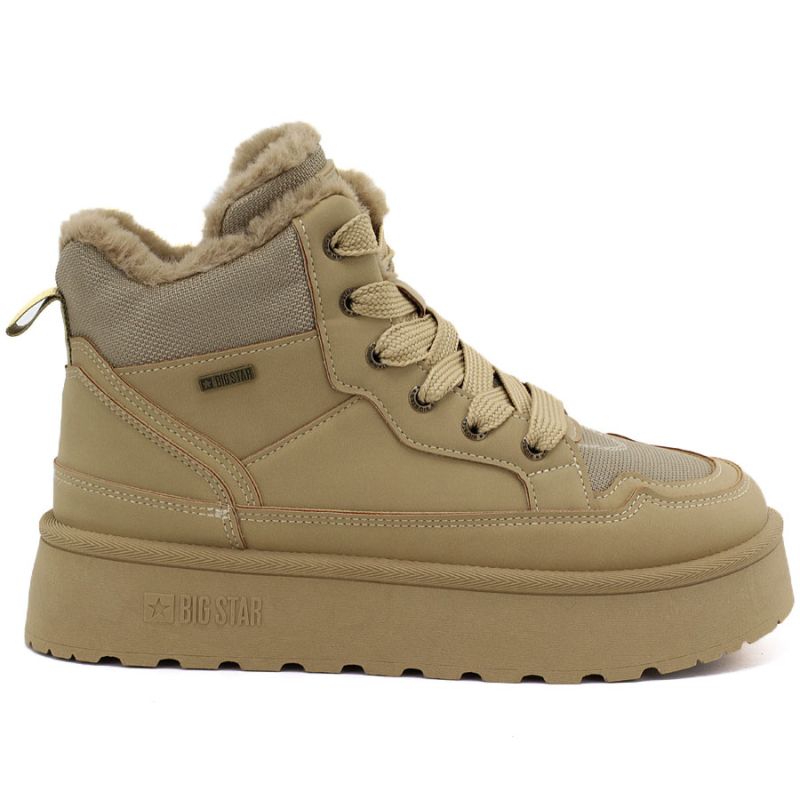 Beige Big Star UU274166 women's platform snow boots