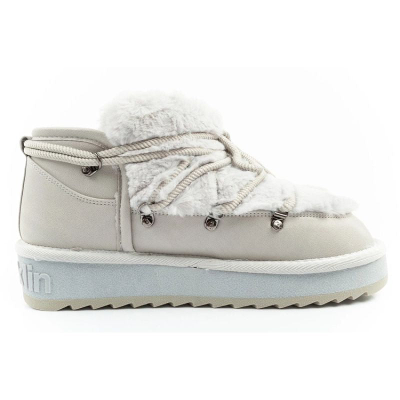 D.Franklin women's winter snow boots, fashionable fur lining, gray D.Franklin