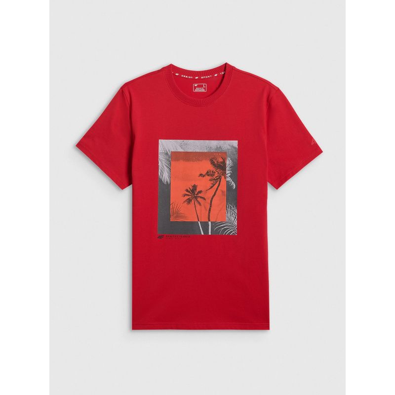 Men's regular printed T-shirt 4F 4FWSS26TTSHM3034-62S 4f