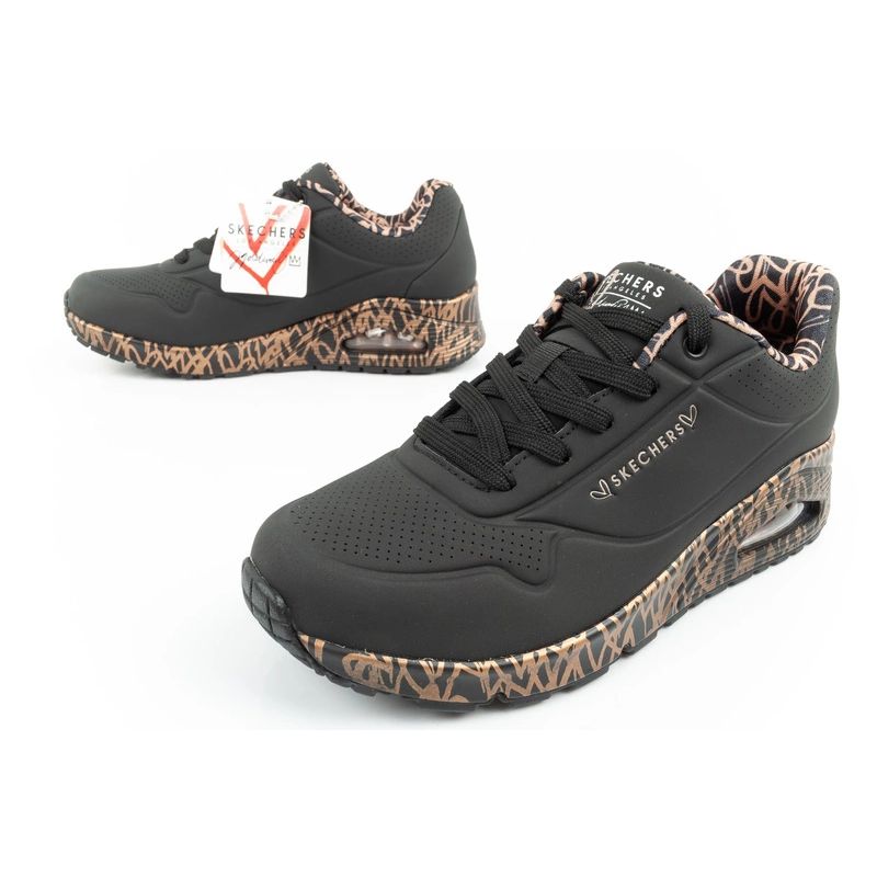 Skechers Uno-Loving Love women's sports sneakers fashionable black In preparation Your Sports Performance