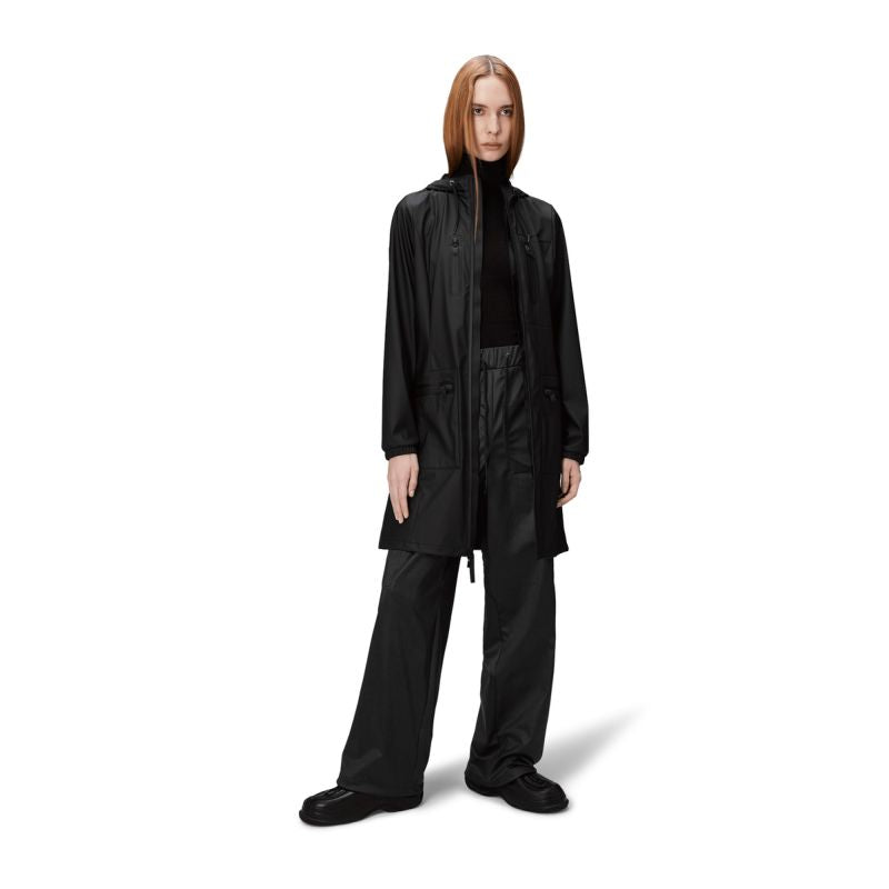 Rains Women's Cargo Curve Jacket W3 12050 01 Black Raincoat Clothing Your Sports Performance