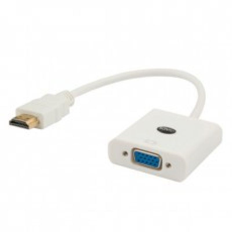 SAVIO ADAPTER HDMI (M) - VGA (F) WHITE CL-201 Kable i adaptery/Adaptery, przejściówki Your Sports Performance