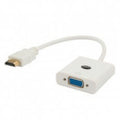 SAVIO ADAPTER HDMI (M) - VGA (F) WHITE CL-201 Kable i adaptery/Adaptery, przejściówki Your Sports Performance