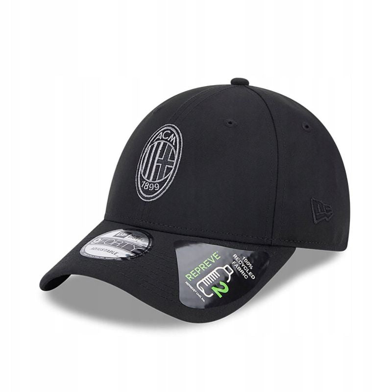 New Era 9FORTY AC Milan Repreve Black 940 Strapback Cap - 60363650 Odzież/Czapki/Czapki z daszkiem Your Sports Performance
