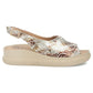 Women's leather wedge sandals, gold, Filippo DS7581