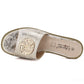 Women's gold leather flip-flops S.Barski KV61-6034 S.Barski