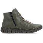 Women's ankle boots, green, insulated, Rieker 57501-54