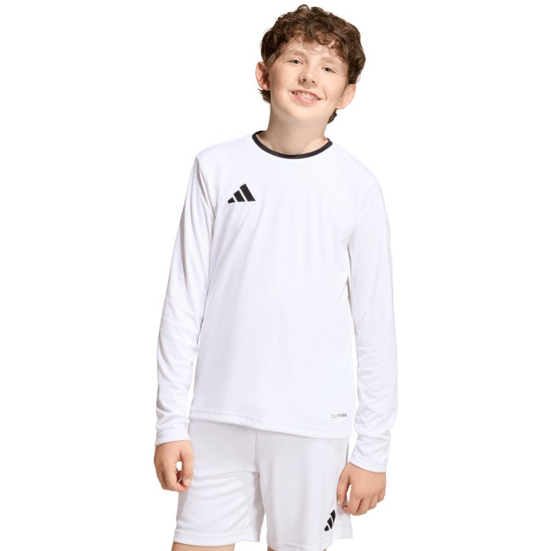 adidas Entrada 26 Long Sleeve Jersey Kids’ Shirt, White, KF5874
