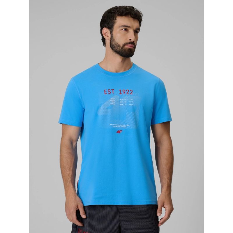 Men's regular printed T-shirt 4F 4FRSS26TTSHM4039-33S