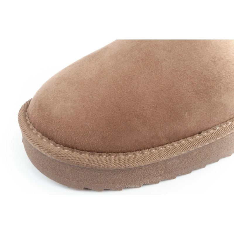 D.Franklin women's winter snow boots, fashionable fur lined, brown ankle boots D.Franklin