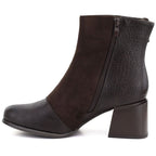 Women's insulated ankle boots with a block heel, chocolate M.Daszyński SA269-5