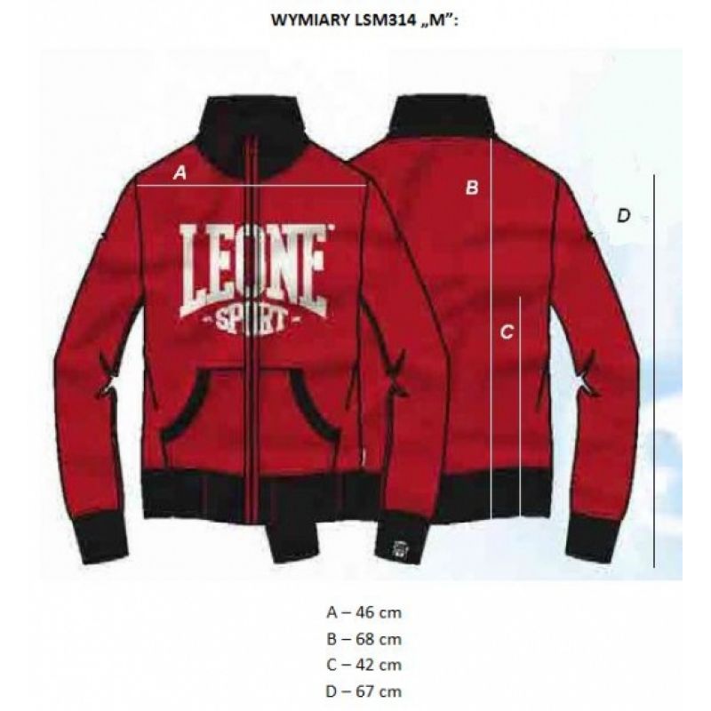 Men's sweatshirt LEONE LSM314/S16 navy blue "M" In preparation Your Sports Performance