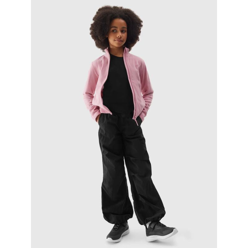 Regular girls' fleece with stand-up collar 4F Junior 4FJWSS24TFLEF166-54S *Kategoria tymczasowa Your Sports Performance