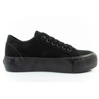 Lee Cooper women's sports shoes fabric platform sneakers black In preparation Your Sports Performance