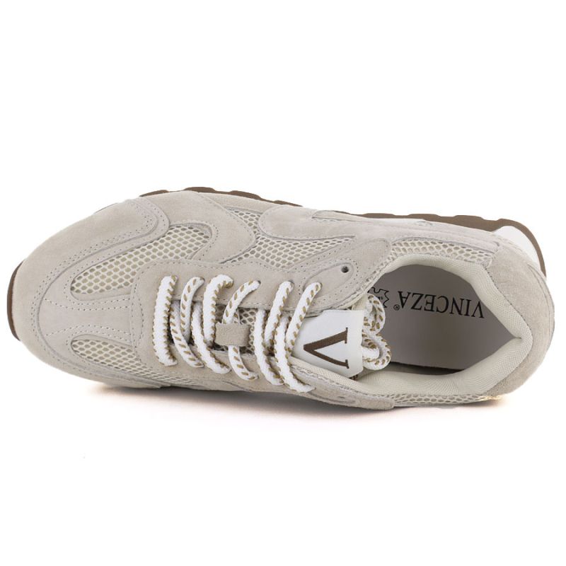 Women's beige suede leather shoes Vinceza 86426 Vinceza