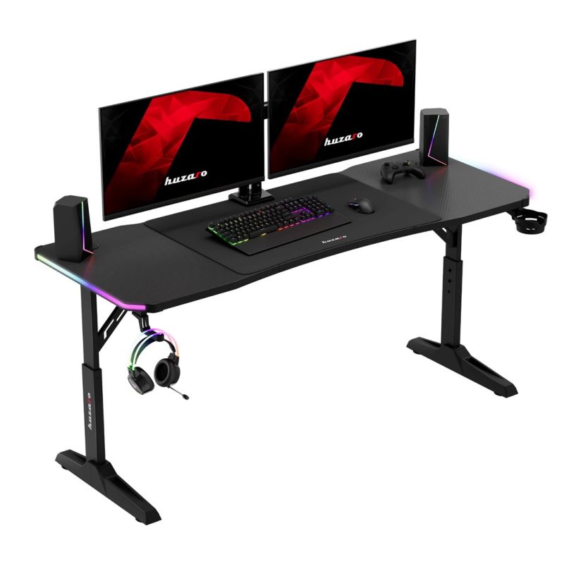 Huzaro Hero 4.6 RGB Black Gaming Desk Gaming PC/Stoliki i biurka Your Sports Performance