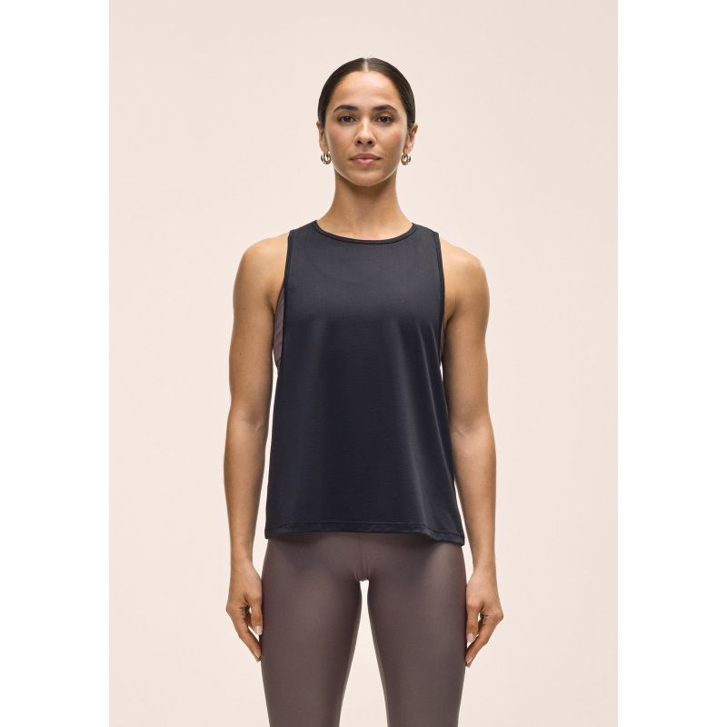 CASALL Women's Laser Mesh Flow Tank Black