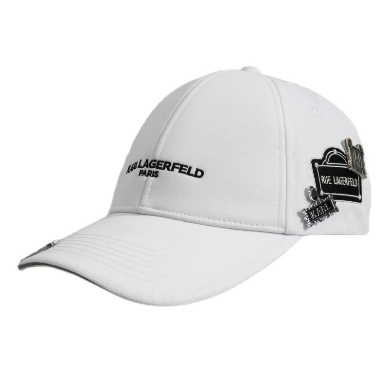 Karl Lagerfeld Paris Strapback White Cap - L5WH7947-wht Odzież/Czapki/Czapki z daszkiem Your Sports Performance
