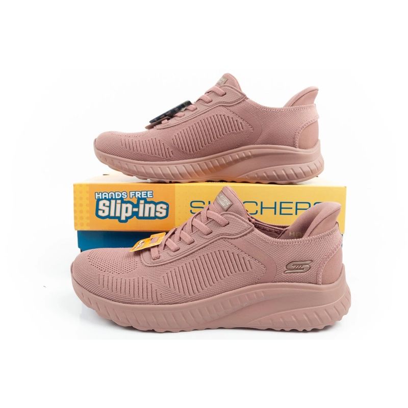 Skechers Bobs Squad-Chaos women's comfortable SLIP-INS sports shoes pink In preparation Your Sports Performance