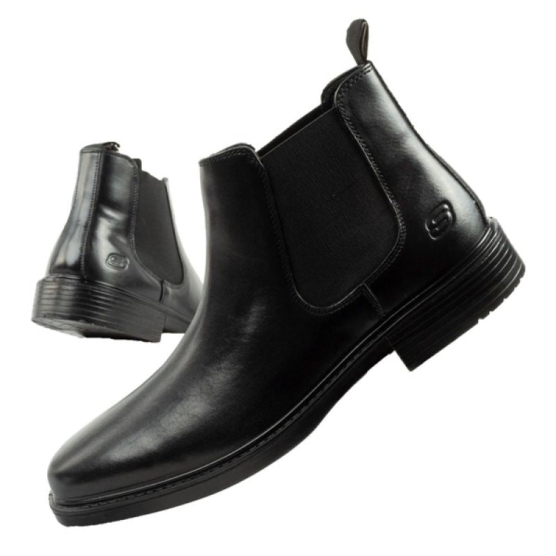 Skechers men's shoes Chelsea boots Miller-Boris elegant leather Skechers