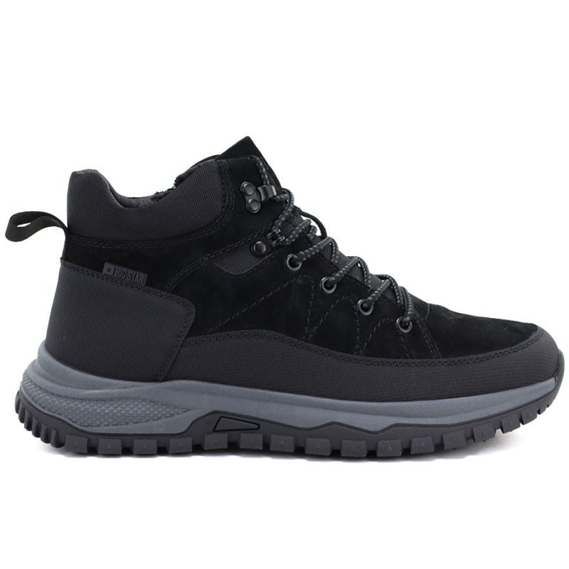 Men's leather insulated boots, black, Big Star UU174246