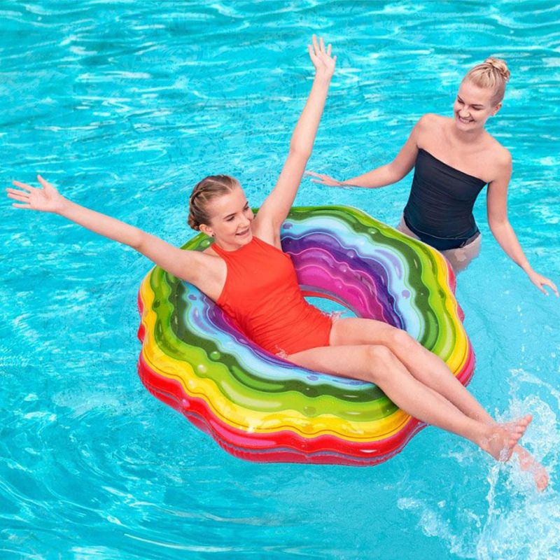 Bestway Rainbow 115cm 36163 7463 swimming wheel Accessories/Swimming accessories/Motylki, Pływaczki, Kółka, Piłki, Pontony Your Sports Performance