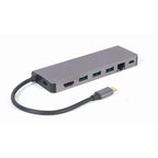 GEMBIRD MULTI ADAPTER USB TYPE-C 5IN1 HUB, HDMI, CARD READER, LAN, PD - 100W) Kable i adaptery/Adaptery, przejściówki Your Sports Performance