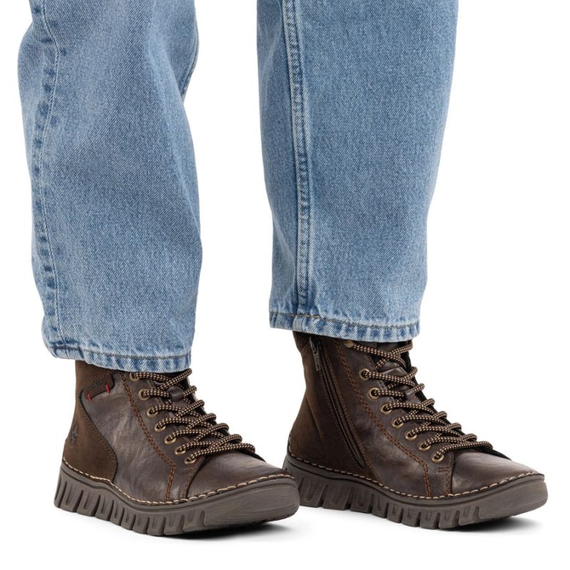 Comfortable Women’s Ankle Boots in Chocolate Brown Rieker 57512-25