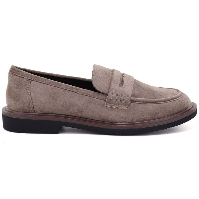 Women's suede lords shoes beige Vinceza 62335