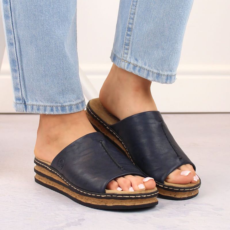 Comfortable Rieker W RKR670 flip-flops, navy blue Footwear/Lifestyle/Rieker Your Sports Performance