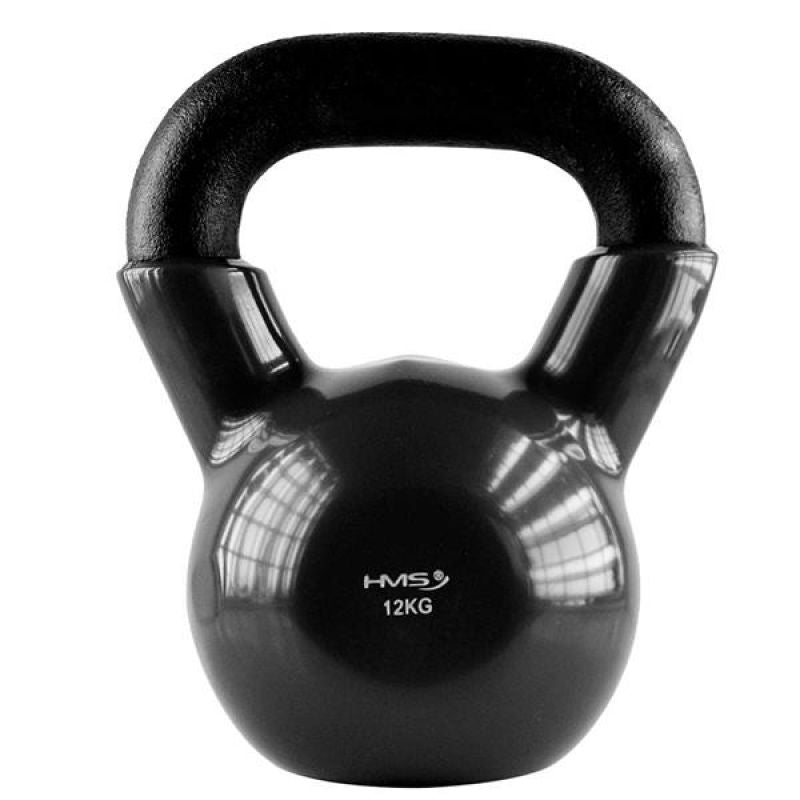 Kettlebell iron covered with vinyl HMS KNV12 BLACK Accessories/Training equipment Your Sports Performance